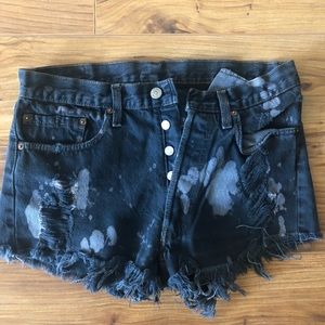 Levi’s distressed denim shorts